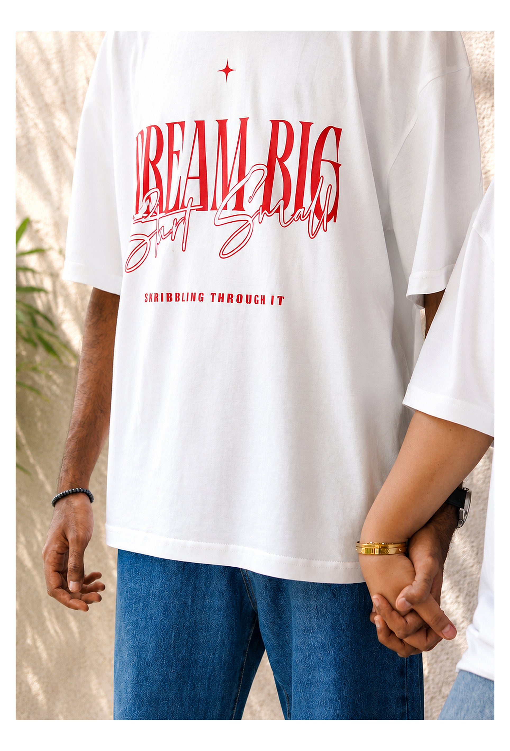 Skribi DREAM BIG graphic tee back - drop shoulder fit, Pakistani streetwear, Drop 01