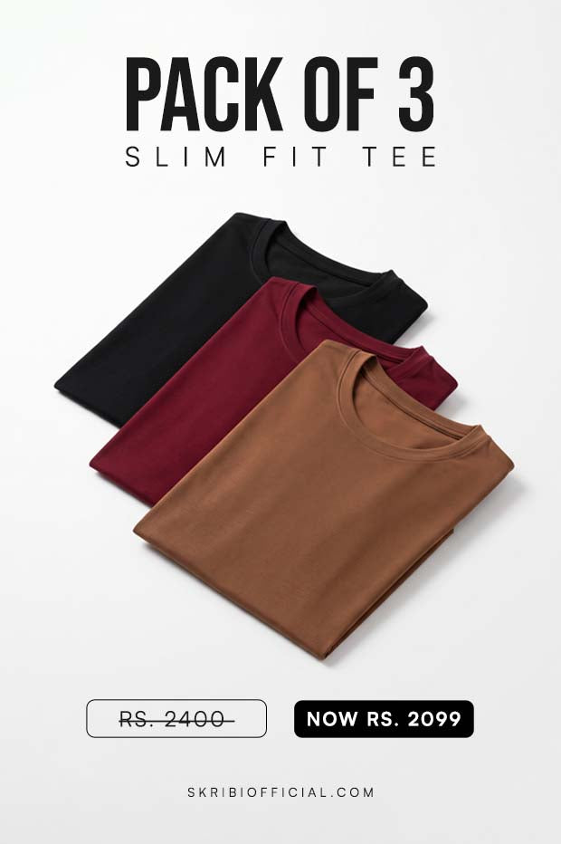 SLIM FIT TEE | PACK OF 03