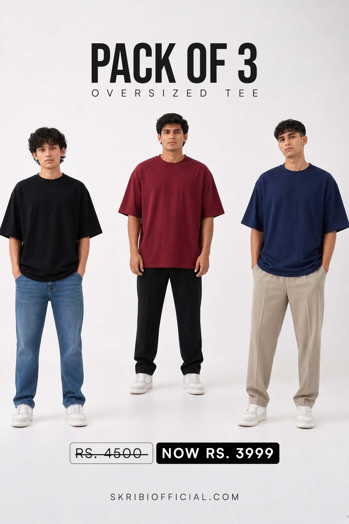 BLANK OVERSIZED | PACK OF 03
