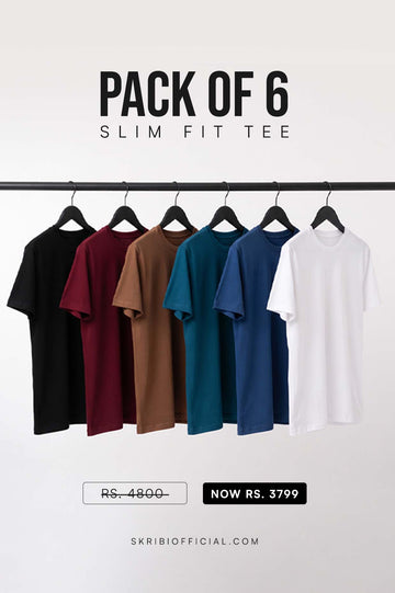 SLIM FIT TEE | PACK OF 06