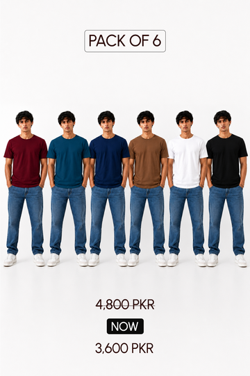 SLIM FIT TEE | PACK OF 06